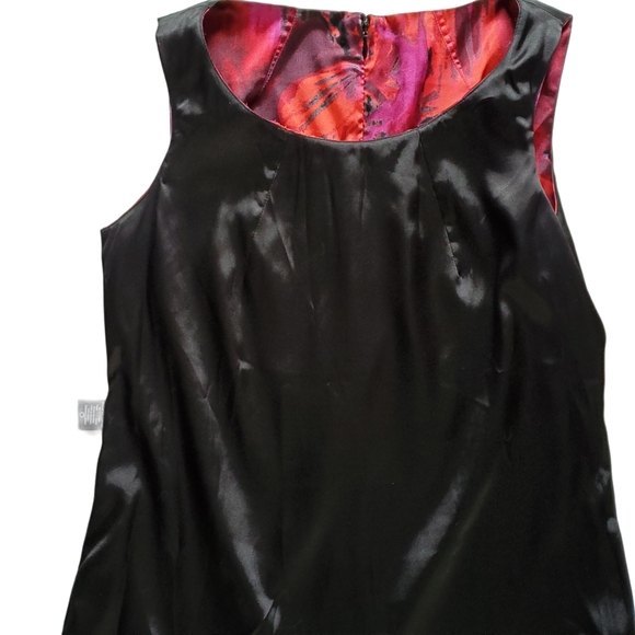 T Tahari Blouse Sleeveless Pink & Black - Picture 6 of 12